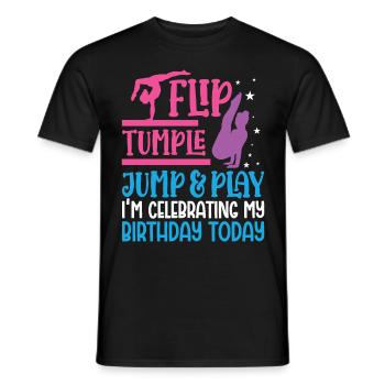Funny Gymnastics for Girls - Men's T-Shirt - black - Front - AI Model Male 178 light (178cm)