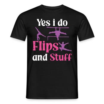 Funny Gymnastics for Girls - Men's T-Shirt - black - Front - AI Model Male 178 light (178cm)