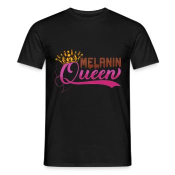 Melanin American Natural Afro - Men's T-Shirt - black - Front - AI Model Male 178 light (178cm)
