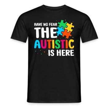 The autistic is here - Männer T-Shirt - Schwarz - Vorne - AI Model Male 178 light (178cm)