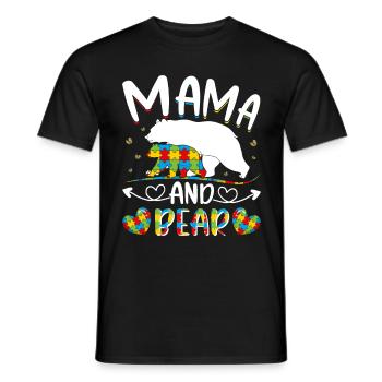 Maman et l’autisme - T-shirt homme - noir - Devant - AI Model Male 178 light (178cm)