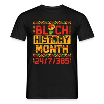 Mois de l’histoire des Noirs - T-shirt homme - noir - Devant - AI Model Male 178 light (178cm)