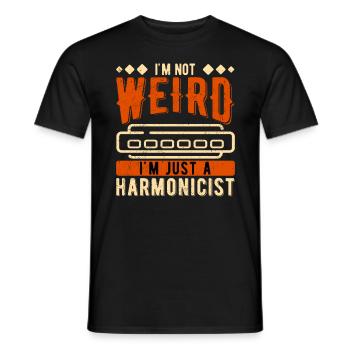 Mundharmonika Mundharmonikaspieler - Männer T-Shirt - Schwarz - Vorne - AI Model Male 178 light (178cm)