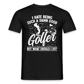 Je déteste être un si bon golfeur - T-shirt homme - noir - Devant - AI Model Male 178 light (178cm)