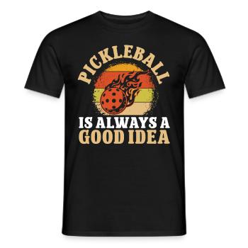 Pickleball is always a good Idea - Männer T-Shirt - Schwarz - Vorne - AI Model Male 178 light (178cm)