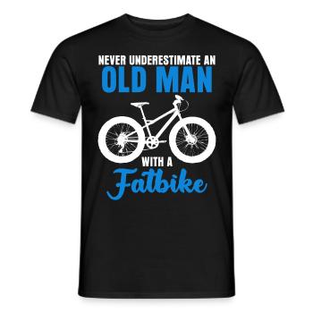Fat Bike Old Man Fatbike - T-shirt homme - noir - Devant - AI Model Male 178 light (178cm)