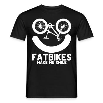 Fatbike Lächeln Fat Bike - Männer T-Shirt - Schwarz - Vorne - AI Model Male 178 light (178cm)
