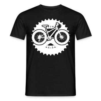 Fatbike Kettenrad Ritzel Fat Bike - Männer T-Shirt - Schwarz - Vorne - AI Model Male 178 light (178cm)