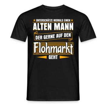 Flohmarkt Händler Trödelmarkt - Männer T-Shirt - Schwarz - Vorne - AI Model Male 178 light (178cm)