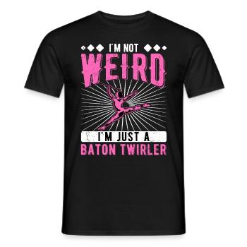 Baton Rod Turning Je ne suis pas bizarre Je suis un Baton Twirler - T-shirt homme - noir - Devant - AI Model Male 178 light (178cm)