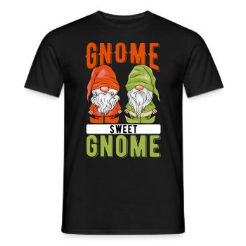 Gartenzwerge Gartenzwerge Gnome Sweet Gnome - Männer T-Shirt - Schwarz - Vorne - AI Model Male 178 light (178cm)
