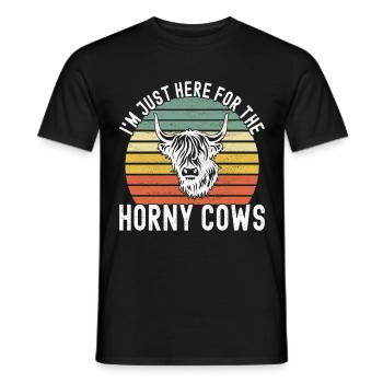 Vache des Highlands Hochlandkuh - T-shirt homme - noir - Devant - AI Model Male 178 light (178cm)