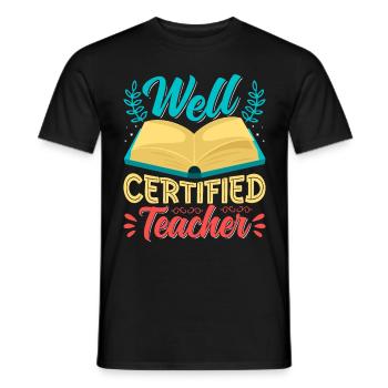Well Teacher Design Hommes Femmes - T-shirt homme - noir - Devant - AI Model Male 178 light (178cm)