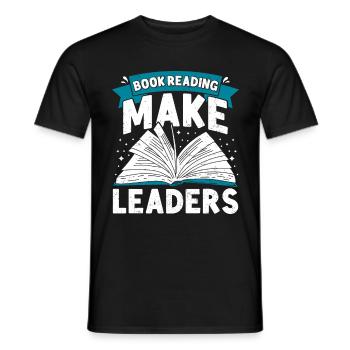 Book Reading Teacher Librarian Reader - Men's T-Shirt - black - Front - AI Model Male 178 light (178cm)