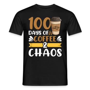 100 jours de café - T-shirt homme - noir - Devant - AI Model Male 178 light (178cm)