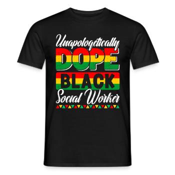Unapologetically Worker african Design - Männer T-Shirt - Schwarz - Vorne - AI Model Male 178 light (178cm)