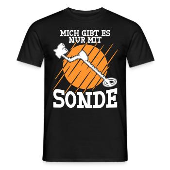 Sondeln Spruch Metalldetektor Sondler - Männer T-Shirt - Schwarz - Vorne - AI Model Male 178 light (178cm)