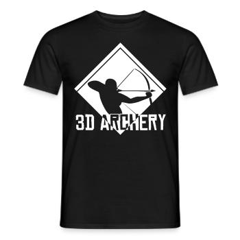 3D Archery Archer Archery - Men's T-Shirt - black - Front - AI Model Male 178 light (178cm)