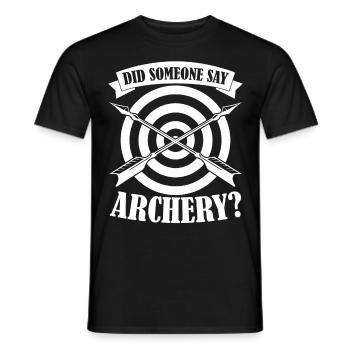 3D Archery Joke Archery - Men's T-Shirt - black - Front - AI Model Male 178 light (178cm)