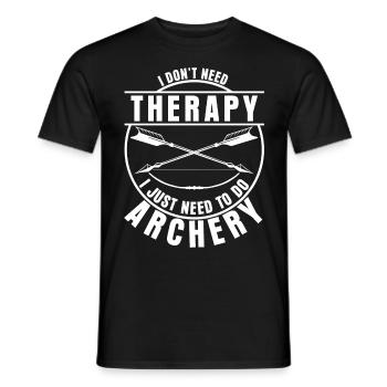 3D Bogensport Bogenschießen Langbogen - Männer T-Shirt - Schwarz - Vorne - AI Model Male 178 light (178cm)
