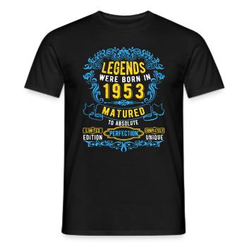 Legenden wurden 1953 Geboren Geburtstag - Männer T-Shirt - Schwarz - Vorne - AI Model Male 178 light (178cm)