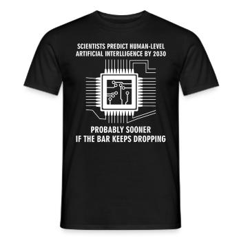 Artifical Intelligence Joke - Männer T-Shirt - Schwarz - Vorne - AI Model Male 178 light (178cm)