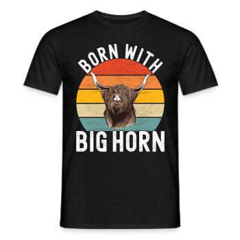 Vache des Highlands Hochlandkuh - T-shirt homme - noir - Devant - AI Model Male 178 light (178cm)