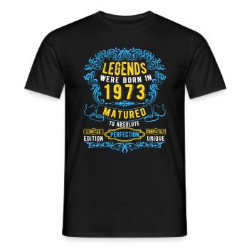 Les légendes sont nées en 1973 Anniversaire - T-shirt homme - noir - Devant - AI Model Male 178 light (178cm)