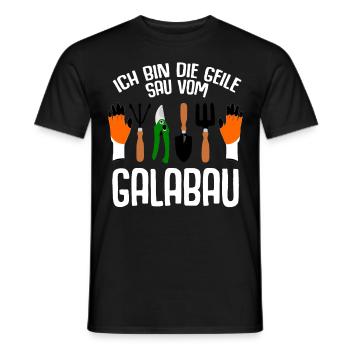 Galabauer Geile Sau vom Galabau - Männer T-Shirt - Schwarz - Vorne - AI Model Male 178 light (178cm)