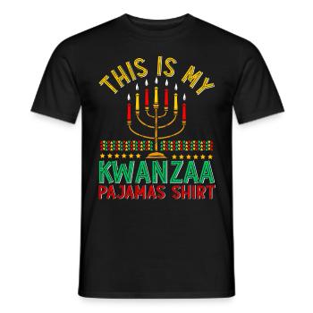 This is my Kwanzaa Pajamas - Männer T-Shirt - Schwarz - Vorne - AI Model Male 178 light (178cm)