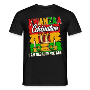 Kwanzaa Celebrate - Men's T-Shirt - black - Front - AI Model Male 178 light (178cm)