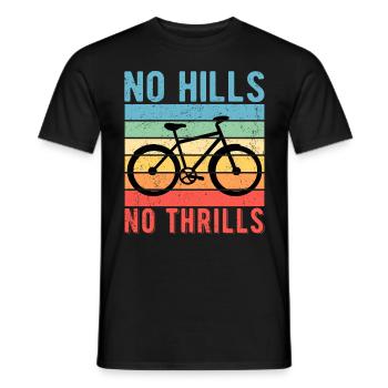 Vélo cycliste Pas de collines Pas de sensations fortes - T-shirt homme - noir - Devant - AI Model Male 178 light (178cm)