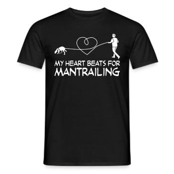 Mantrailer Dog Dogs Mantrailing - Men's T-Shirt - black - Front - AI Model Male 178 light (178cm)