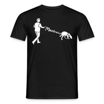 Mantrailing Leash Mantrailer Dogs - Men's T-Shirt - black - Front - AI Model Male 178 light (178cm)