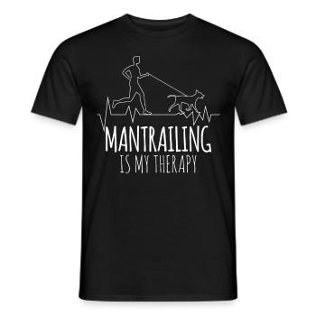 Mantrailing Therapy Mantrailer Dogs - Men's T-Shirt - black - Front - AI Model Male 178 light (178cm)