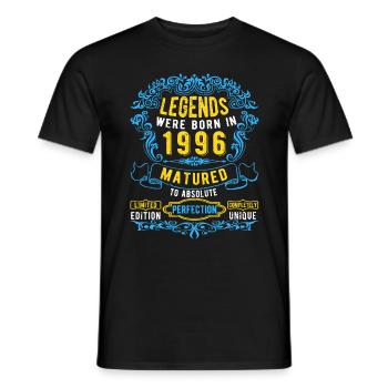 Les légendes sont nées en 1996 Anniversaire - T-shirt homme - noir - Devant - AI Model Male 178 light (178cm)