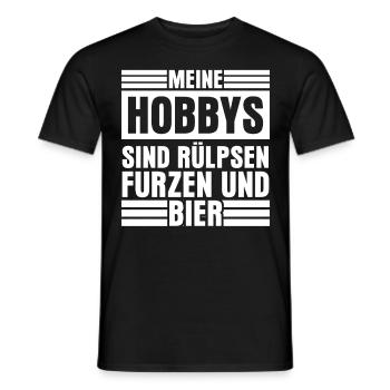 Rülpsen Furzen und Bier - Männer T-Shirt - Schwarz - Vorne - AI Model Male 178 light (178cm)