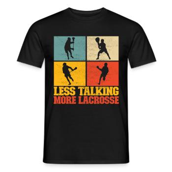 Lacrosse - Männer T-Shirt - Schwarz - Vorne - AI Model Male 178 light (178cm)