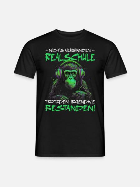 Realschule bestanden - Schulabschluss - Männer T-Shirt - Schwarz