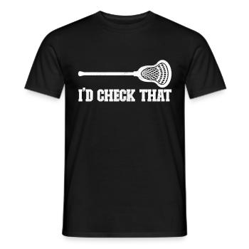 Lacrosse - Männer T-Shirt - Schwarz - Vorne - AI Model Male 178 light (178cm)