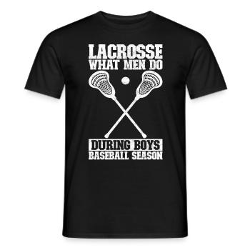 Lacrosse - Männer T-Shirt - Schwarz - Vorne - AI Model Male 178 light (178cm)