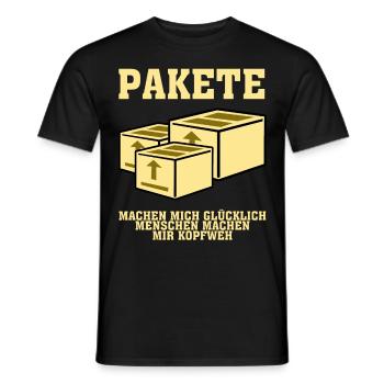 Paketzusteller Paket Paketbote Pakete - Männer T-Shirt - Schwarz - Vorne - AI Model Male 178 light (178cm)