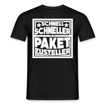Paketbote Paketdienst Paketzusteller - Männer T-Shirt - Schwarz - Vorne - AI Model Male 178 light (178cm)