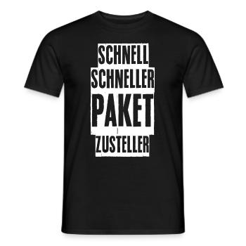 Paketbote Paket Paketzusteller - Männer T-Shirt - Schwarz - Vorne - AI Model Male 178 light (178cm)