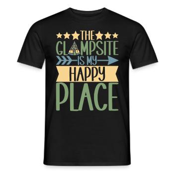 Glamping Glamper - Männer T-Shirt - Schwarz - Vorne - AI Model Male 178 light (178cm)