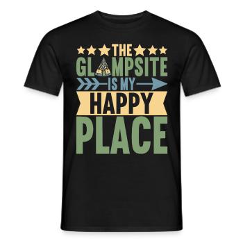 Glamping Glamper - Männer T-Shirt - Schwarz - Vorne - AI Model Male 178 light (178cm)