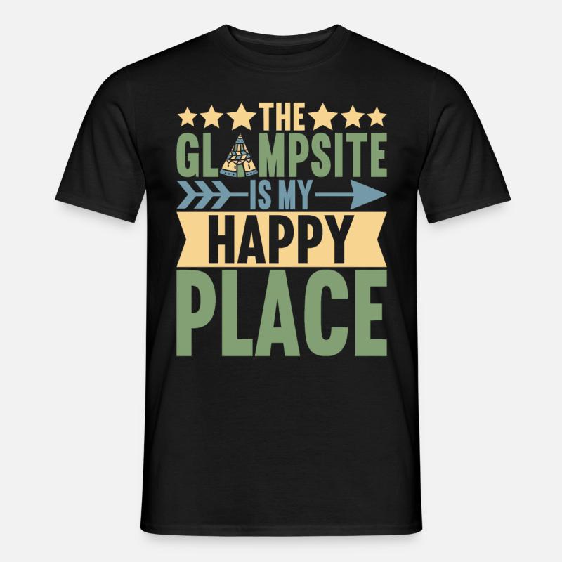 Glamping Glamper - Männer T-Shirt - Schwarz