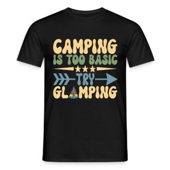 Glamping Glamper - Männer T-Shirt - Schwarz - Vorne - AI Model Male 178 light (178cm)
