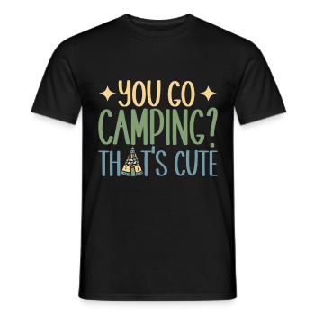 Glamping Glamper - Männer T-Shirt - Schwarz - Vorne - AI Model Male 178 light (178cm)
