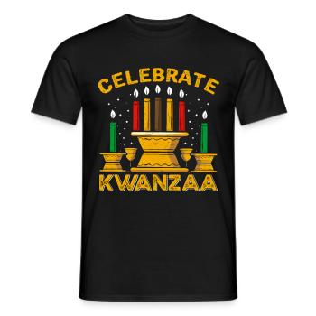 Celebrate Kwanzaa - Men's T-Shirt - black - Front - AI Model Male 178 light (178cm)